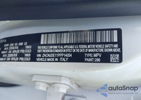 2023 Jeep Renegade Altitude 4X4 z USA, uszkodzony, nr VIN ZACNJDE11PPP14054